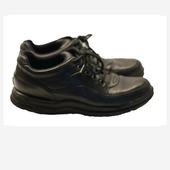 Rockport Leather Walking Shoes Comfort Men's Size 8.5 Black 1" Heel Lace Up - Picture 5 of 6